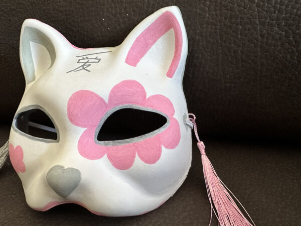 Masque Amour en rose et gris – Image 3